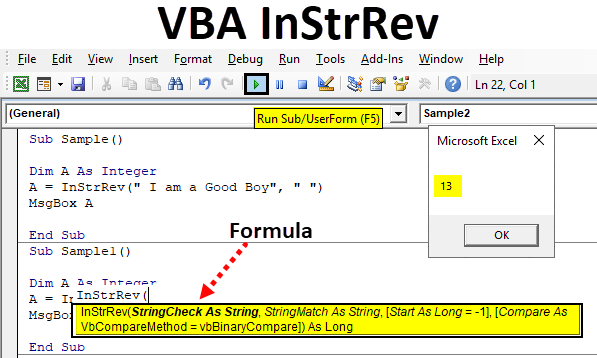 VBA InStrRev