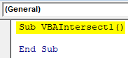VBA Intersect Example 1-3