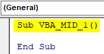 VBA Mid Example 2.1