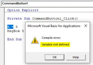 Vba excel option explicit что это