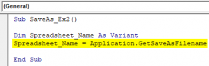 vba saveas excel