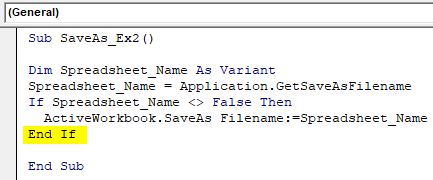 End the IF-loop Example 2-6