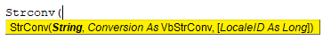 VBA StrConv Syntax