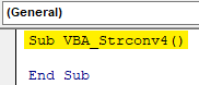VBA Strconv Example 4.1