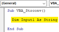 VBA Strconv example 1.1