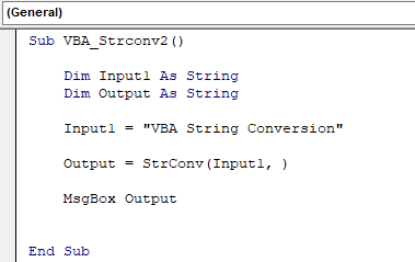 VBA Strconv example 2.1