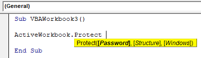 Syntax of Protect Example 3-3