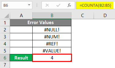 COUNTA Function in Excel 5-2