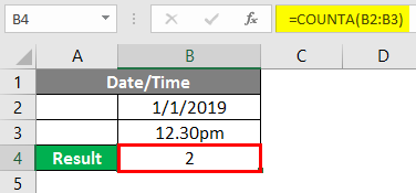 COUNTA Function in Excel 6-2