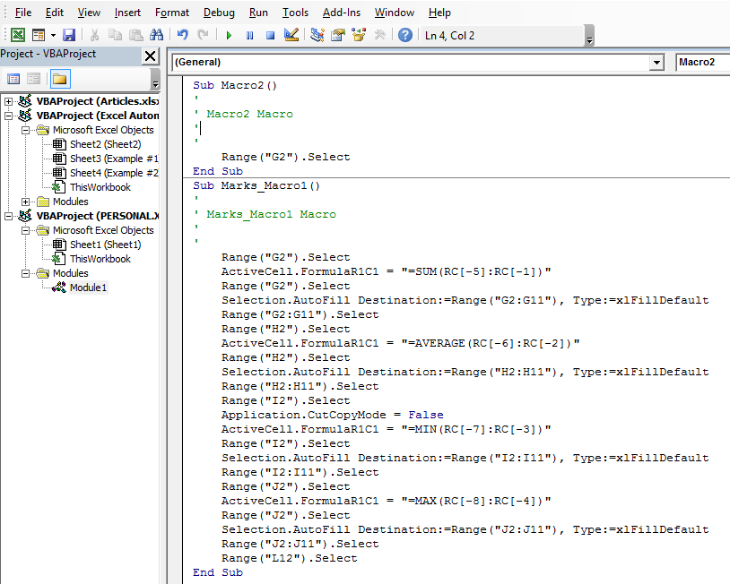 excel VBA 