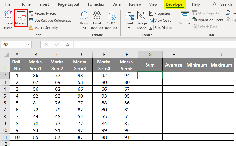 Recorded Macros 2-2