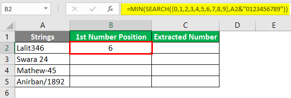 extract no from string 1-3