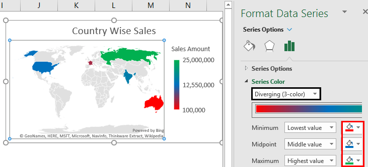 Map Charts Need Geographical Data Such As Country Region