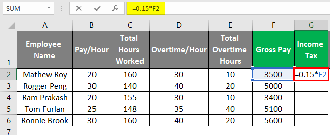 payroll in excel 1-7