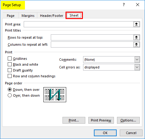 Page Setup in Excel How to Setup Page in Excel with Examples