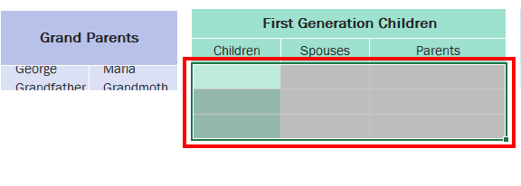 Using In-Built Family Tree Step 8