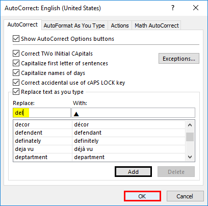 delta symbol in word