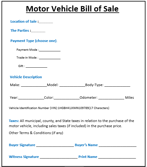 Bill Of Sale Examples Top 4 Practical Examples Of Bill Of Sale