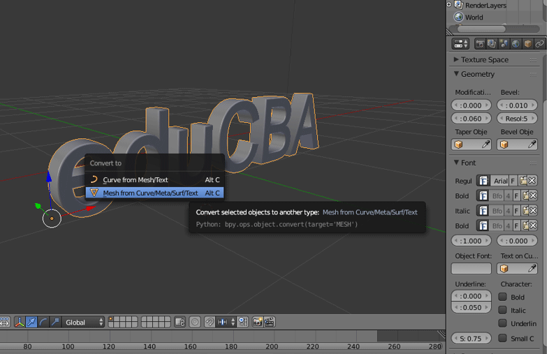 blender 3d text download