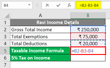 Calculate income tax in excel 1-3