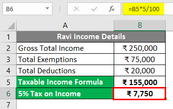 Calculate income tax in excel 1 6