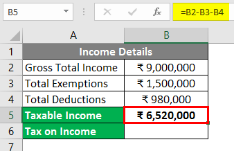 Calculate income tax in excel 3-3