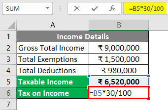 Calculate income tax in excel 3-4