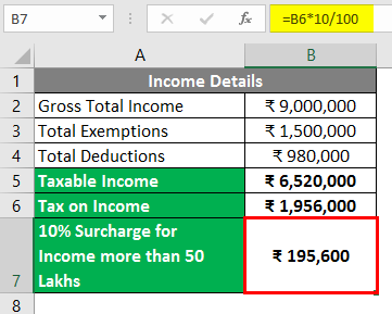 Calculate income tax in excel 3-7