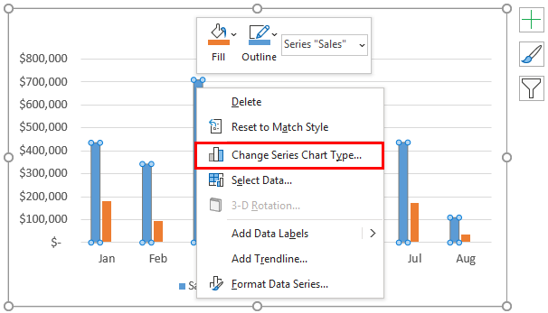 Change Series Chart Type