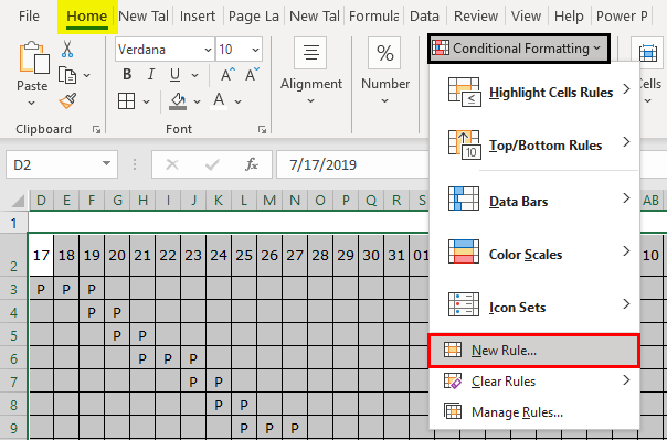 Excel Project Management Template 1-7