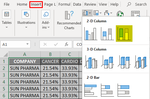 Creating Marimekko Chart 1.5