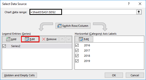 Dot plot in excel 1-5