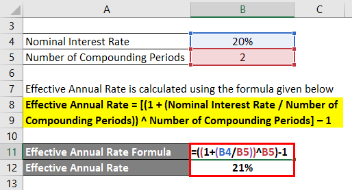 Effective Annual Rate Formula Example 1-2
