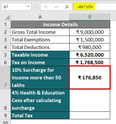 Calculate Income Tax in Exce-Example 5-9