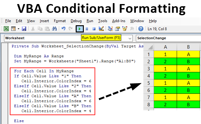 conditional assignment vba