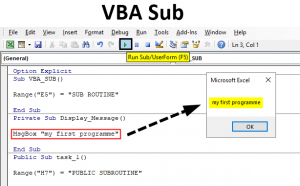 VBA Sub | How to Use VBA Sub Function in Excel wtih Examples