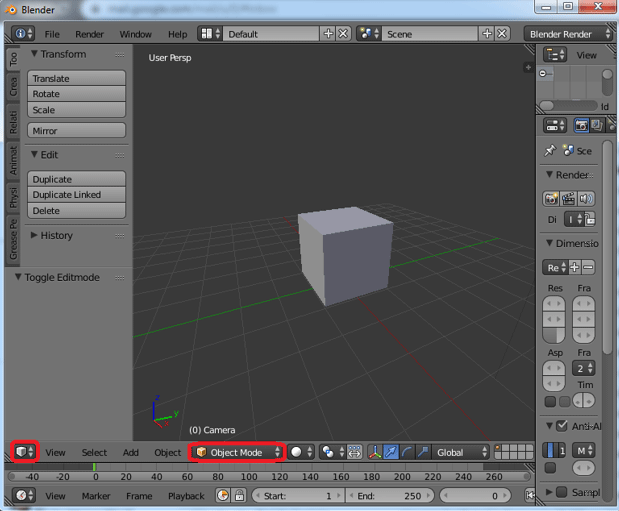 Extrude Blender Step 1