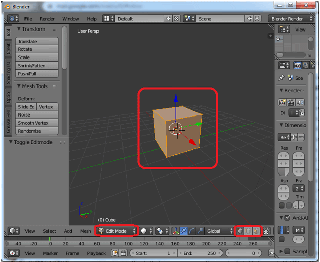 Extrude Blender Step 1