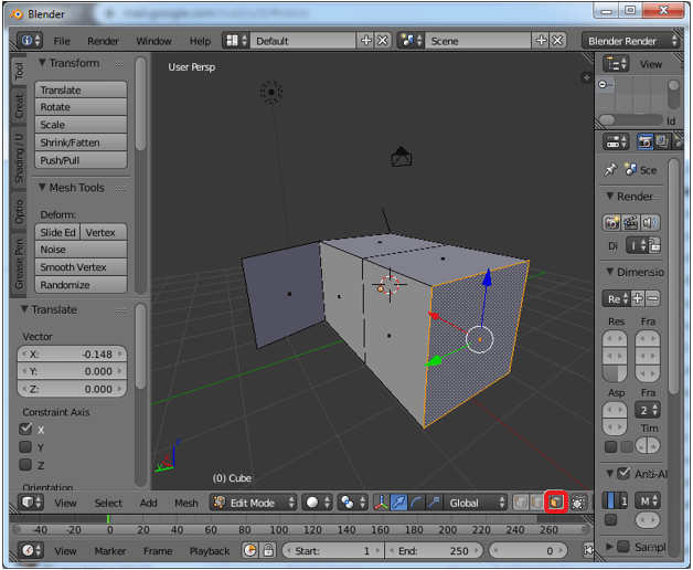 Extrude Blender Step 4.2