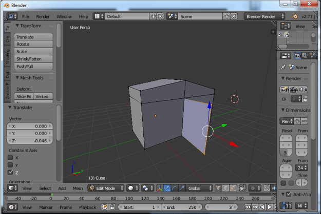 Extrude Blender Step 5.2