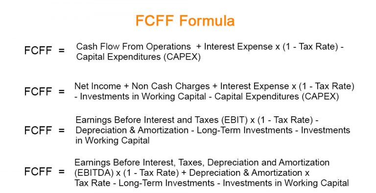 free cash flow formula cfa level 2