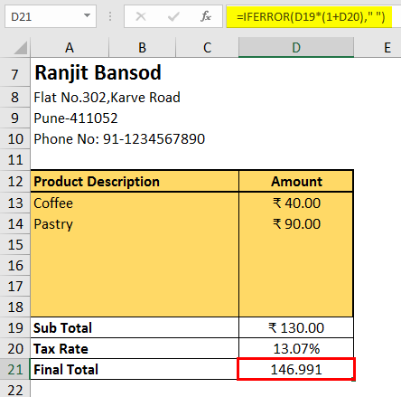 Invoice Template In Excel How To Create Invoice Template In Excel