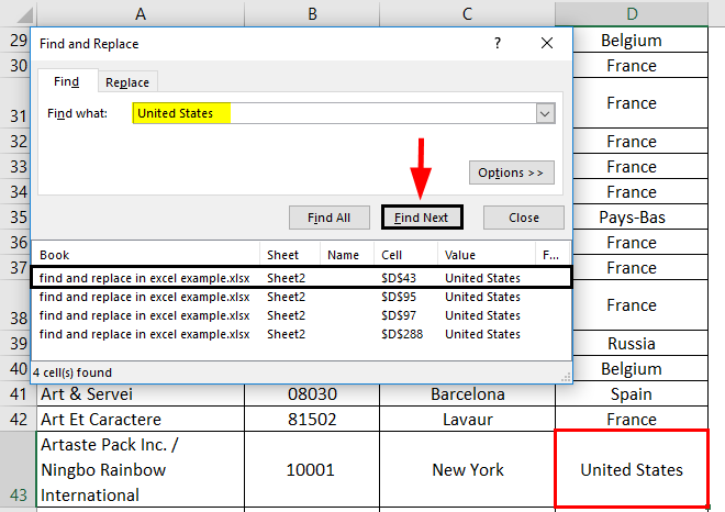 Find and Replace in excel 1-5
