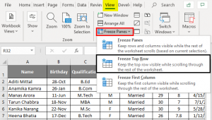 Column Freeze - Learn How to Freeze Columns in Excel | Educba