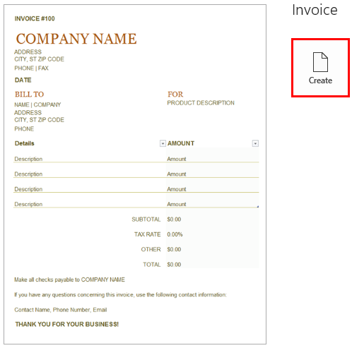 Invoice template in excel 1-4
