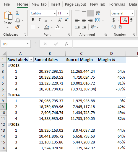 Number Formatting