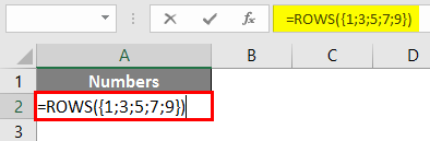 ROWS Function in Excel 2-2