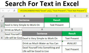 excel search text