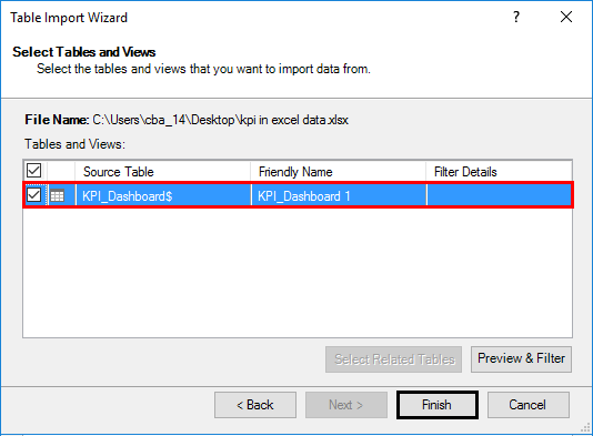 Table Import Wizard 1