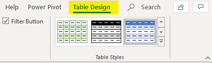 Table design 